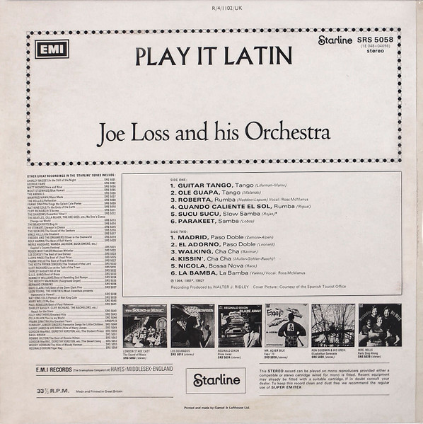 Joe Loss & His Orche - Play It Latin - Used Vinyl Record image 2