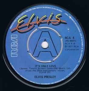 Elvis Presley - It's Only Love - Used Vinyl Record 7" image 1