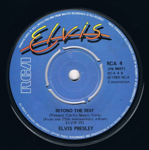 Elvis Presley - It's Only Love - Used Vinyl Record 7" image 2