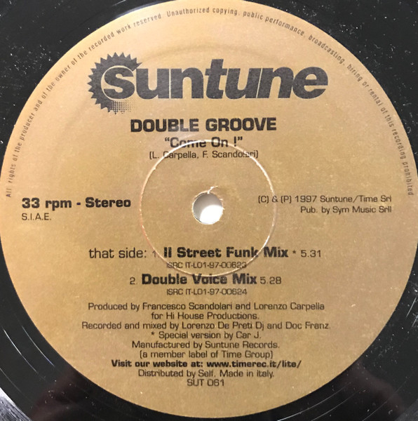 Double Groove - Come On! - Used Vinyl Record 12" image 2