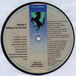 Avenue A - Nothing You Can Say - Used Vinyl Record 12" image 4