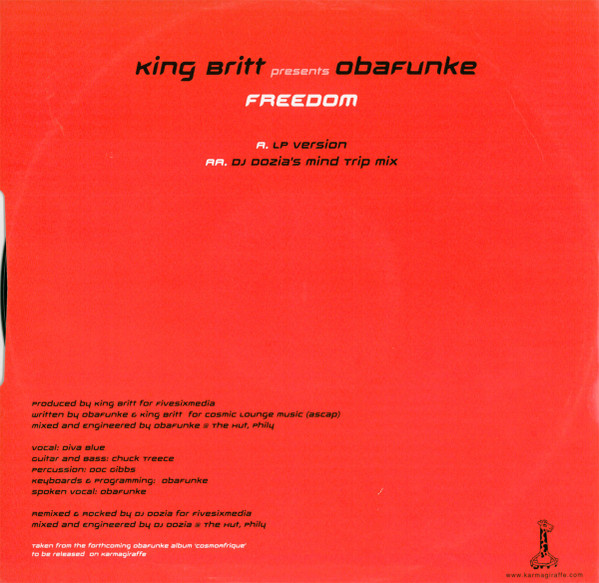 King Britt - Freedom - Used Vinyl Record 12" image 2
