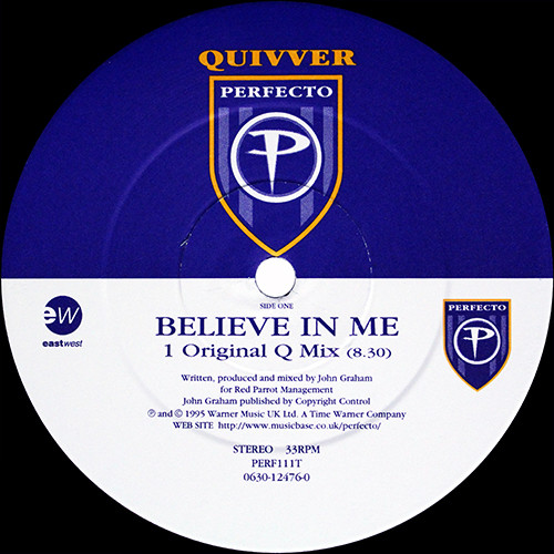 Quivver - Believe In Me - Used Vinyl Record 12" image 3