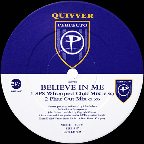 Quivver - Believe In Me - Used Vinyl Record 12" image 4