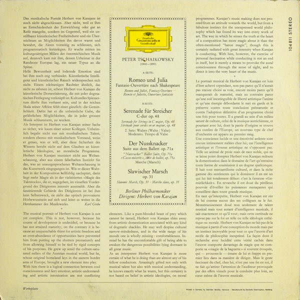 Pyotr Ilyich Tchaiko - Peter Tschaikowsky - - Used Vinyl Record image 2