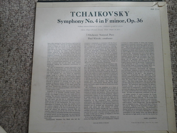 Pyotr Ilyich Tchaiko - Symphony No. 4 In F Minor, Op. 36 - Used Vinyl image 2