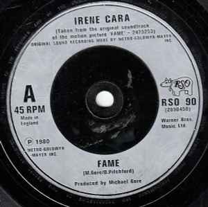 Irene Cara - Fame - Used Vinyl Record 7" image 1