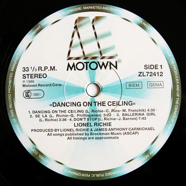 Lionel Richie - Dancing On The Ceiling - Used Vinyl Record image 5