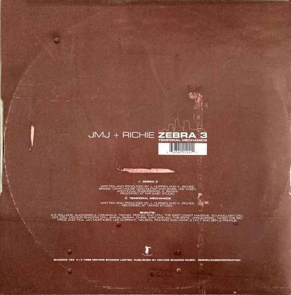 JMJ & Richie - Zebra 3 / Temporal Mechanics - Used Vinyl Record 12" image 2