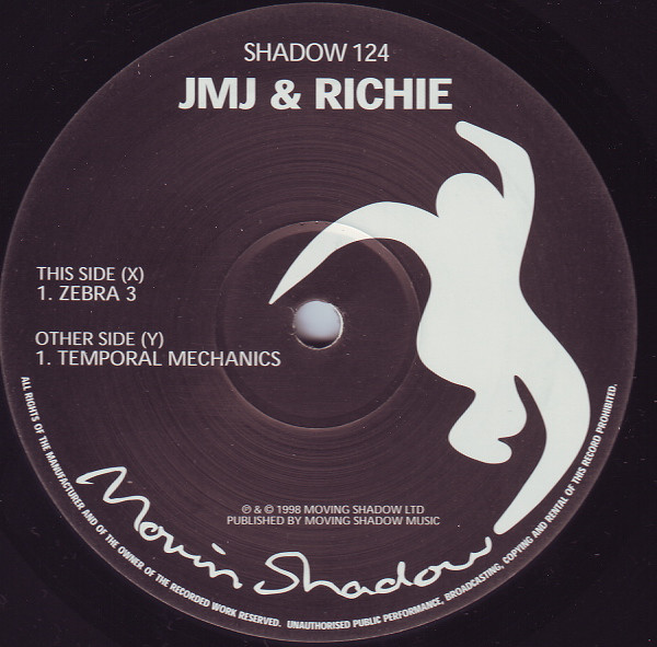 JMJ & Richie - Zebra 3 / Temporal Mechanics - Used Vinyl Record 12" image 3