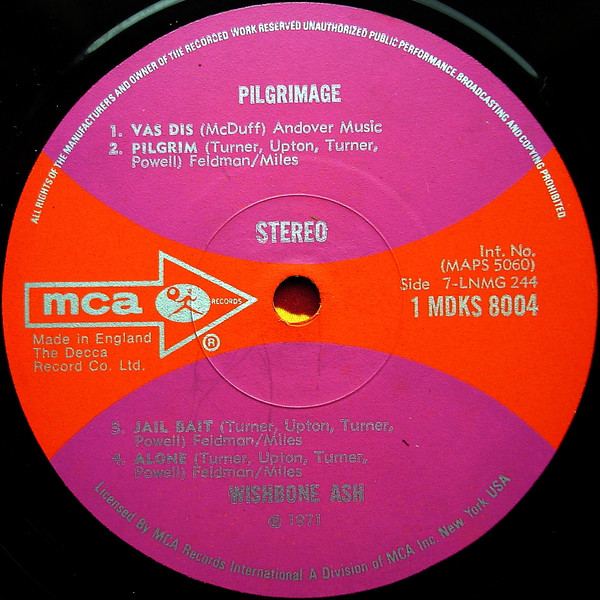 Wishbone Ash - Pilgrimage - Used Vinyl Record image 6