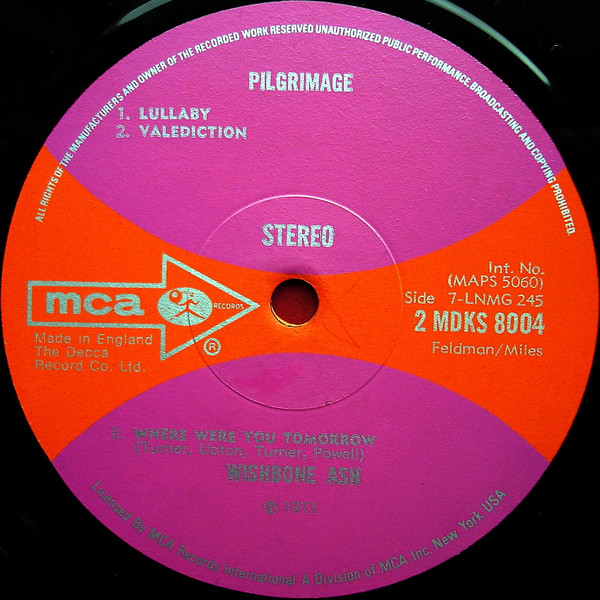 Wishbone Ash - Pilgrimage - Used Vinyl Record image 7