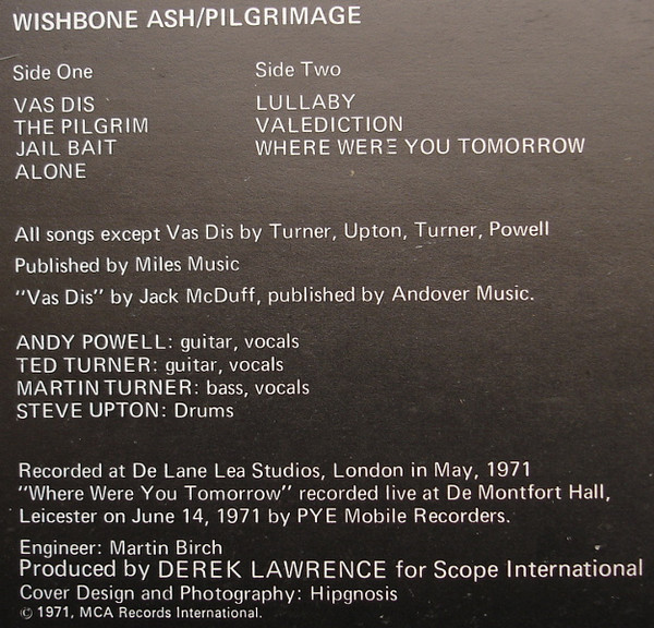 Wishbone Ash - Pilgrimage - Used Vinyl Record image 8