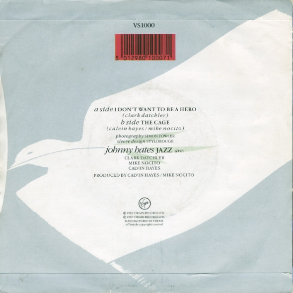 Johnny Hates Jazz - I Don't Want To Be A Hero - Used Vinyl Record 7" image 2