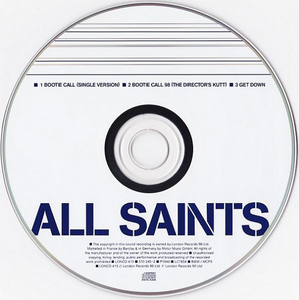 All Saints - Bootie Call - Used CD image 3