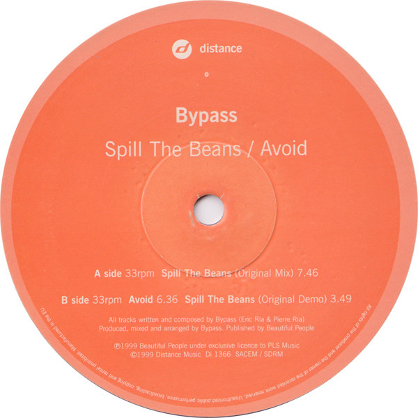 Bypass - Spill The Beans / Avoid - Used Vinyl Record 12" image 3