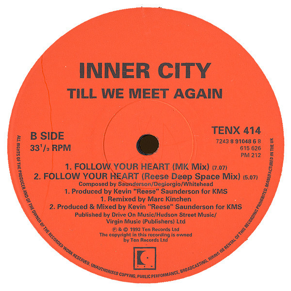 Inner City - Till We Meet Again - Used Vinyl Record 12" image 4