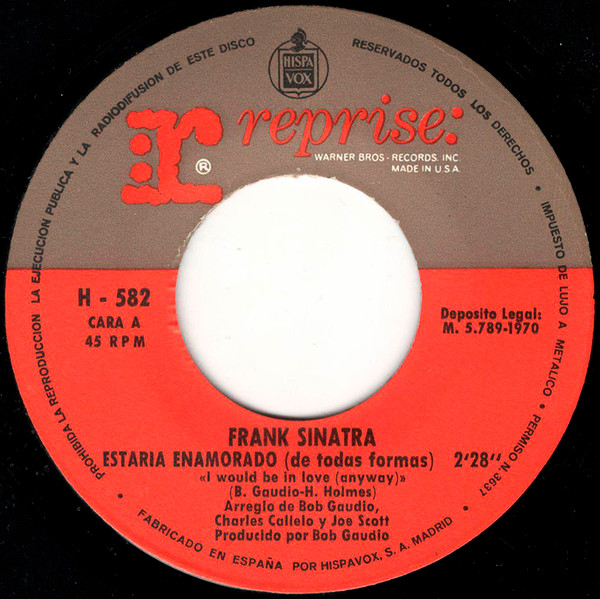 Frank Sinatra - I Would Be In Love - Used Vinyl Record 7" image 3