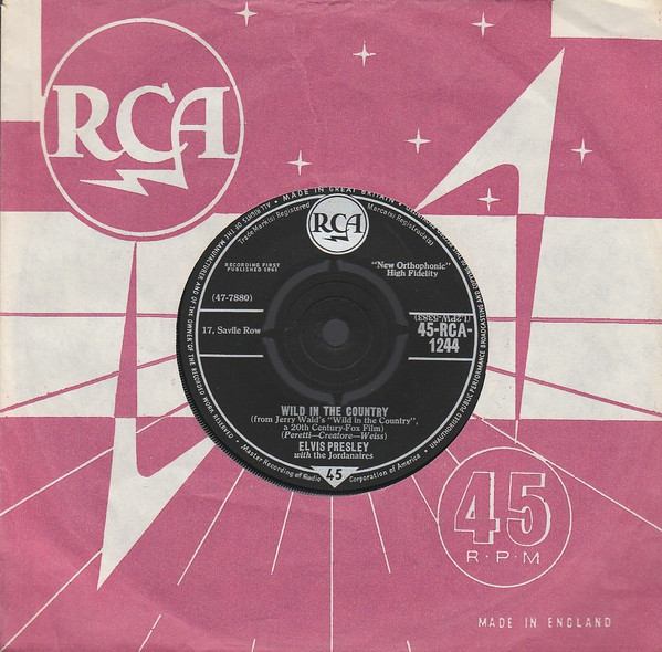 Elvis Presley - Wild In The Country - Used Vinyl Record 7" image 4