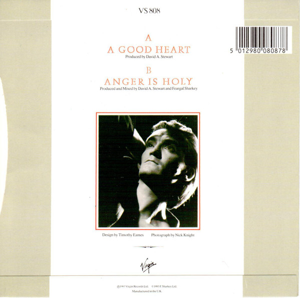 Feargal Sharkey - A Good Heart - Used Vinyl Record 7" image 2