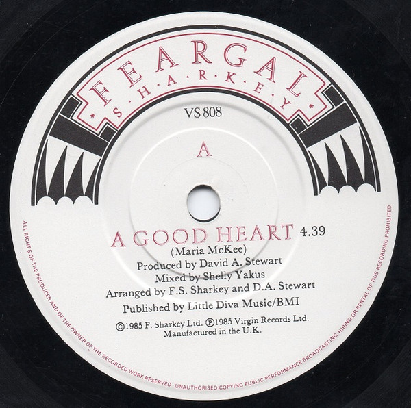 Feargal Sharkey - A Good Heart - Used Vinyl Record 7" image 3