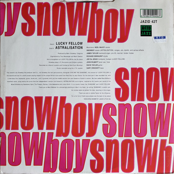 Snowboy - Lucky Fellow - Used Vinyl Record 12" image 2