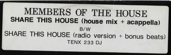 Members Of The House - Share This House - Used Vinyl Record 1 image 2