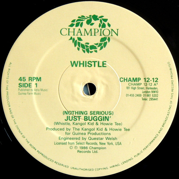 Whistle - (Nothing Serious) Just Buggin' - Used Vinyl Record 12" image 3