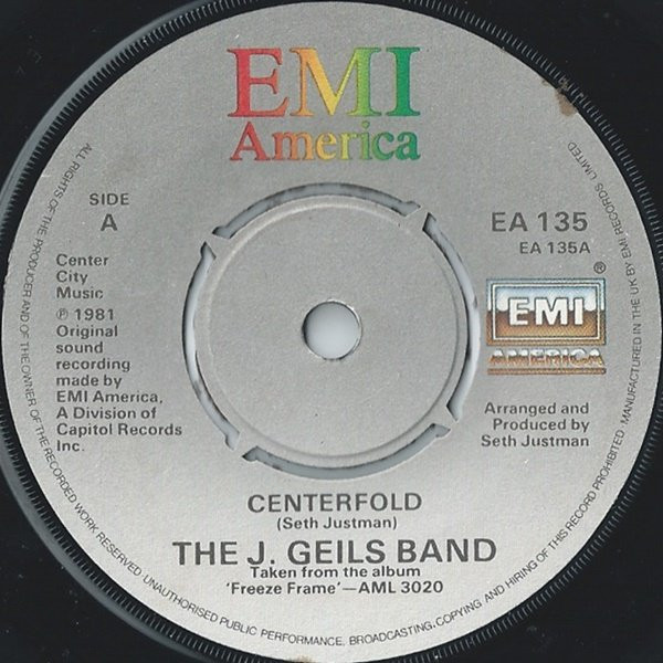 J. Geils Band - Centerfold - Used Vinyl Record 7" image 3