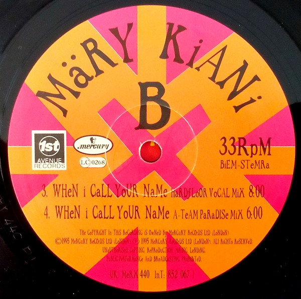 Mary Kiani - When I Call Your Name - Used Vinyl Record 12" image 4