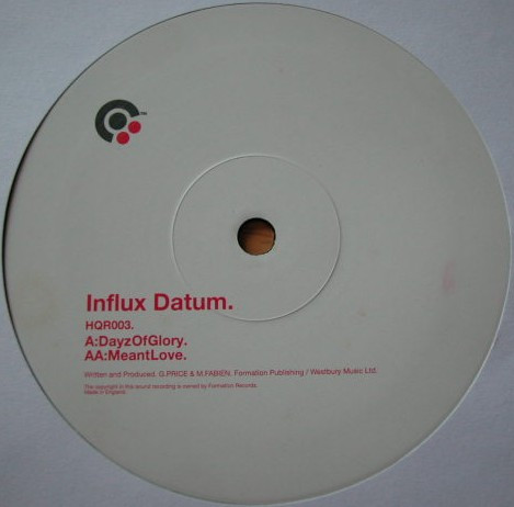 Influx Datum - Dayz Of Glory / Meant Love - Vinyl Record 12" image 3