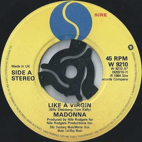Madonna - Like A Virgin / Stay - Used Vinyl Record 7" image 3
