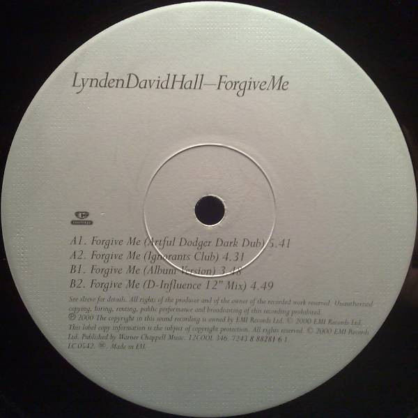 Lynden David Hall - Forgive Me - Used Vinyl Record 12" image 3
