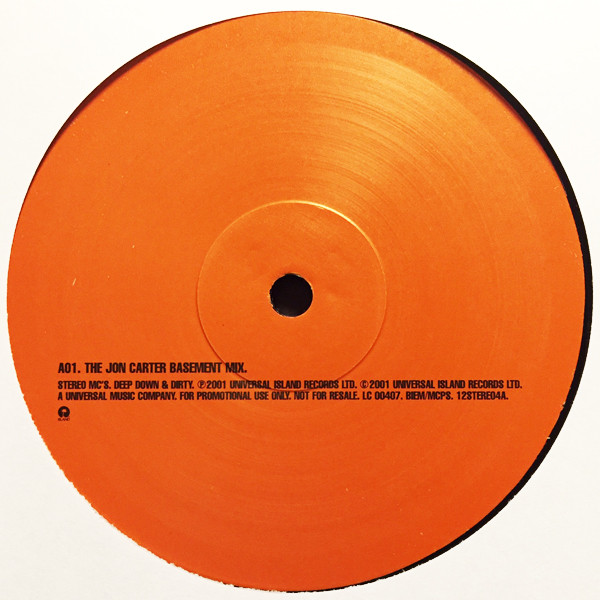 Stereo MC's - Deep Down & Dirty - Used Vinyl Record 12" image 3
