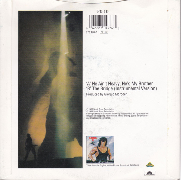 Bill Medley - He Ain't Heavy, He's My Brother - Used Vinyl Record 7" image 1