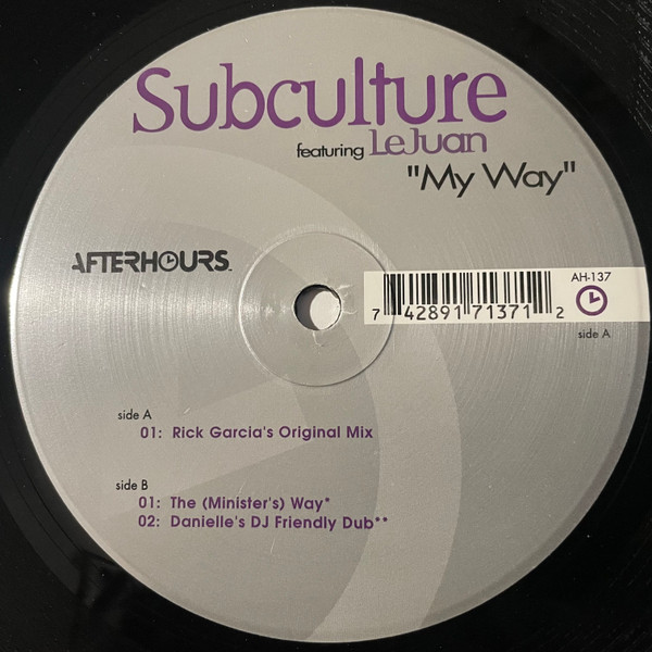 Subculture - My Way - Used Vinyl Record 12" image 3
