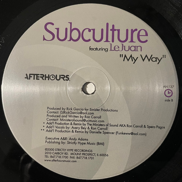 Subculture - My Way - Used Vinyl Record 12" image 4