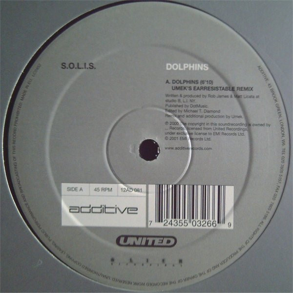 S.O.L.I.S. - Dolphins - Used Vinyl Record 12" image 2