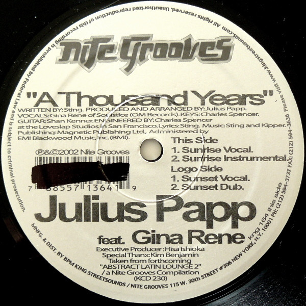 Julius Papp - A Thousand Years - Used Vinyl Record 12" image 2