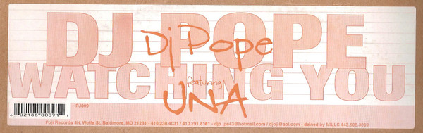DJ Pope - Watching You! - Used Vinyl Record 12" image 2