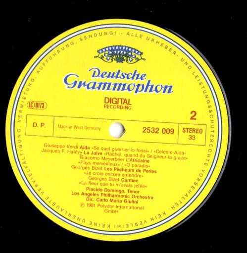 Placido Domingo - Gala Opera Concert - Used Vinyl Record image 3