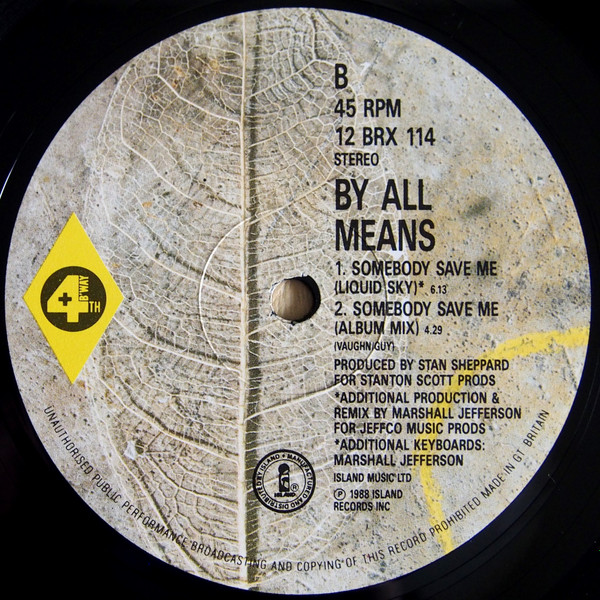 By All Means - Somebody Save Me - Used Vinyl Record 12" image 4