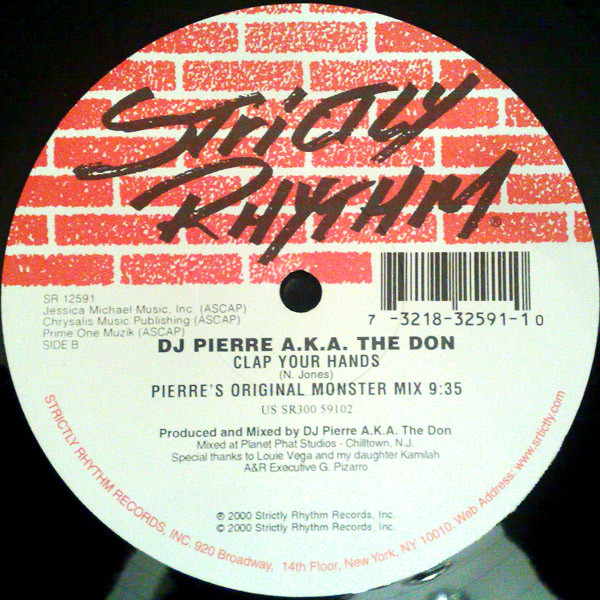 DJ Pierre - Clap Your Hands - Used Vinyl Record 12" image 2