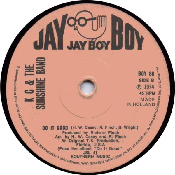 KC & The Sunshine Ba - Queen Of Clubs - Used Vinyl Record 7" image 2