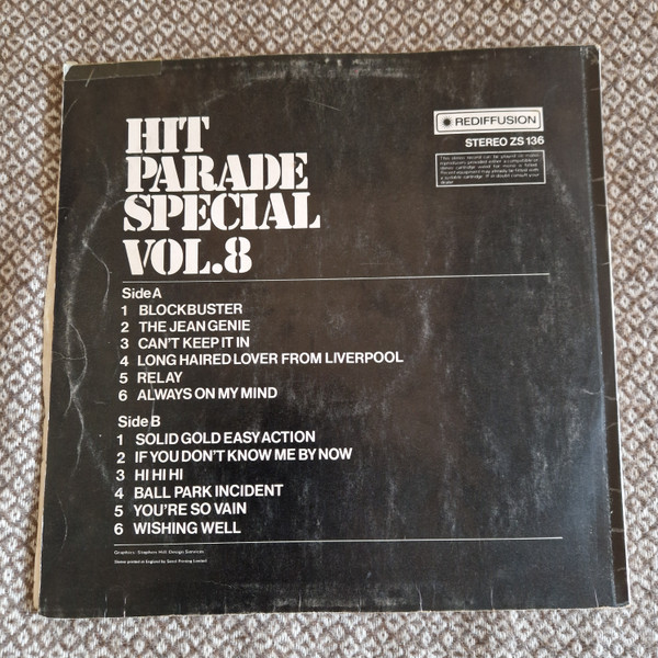 Unknown Artist - Hit Parade Special - Vol. 8 - Used Vinyl Record image 2