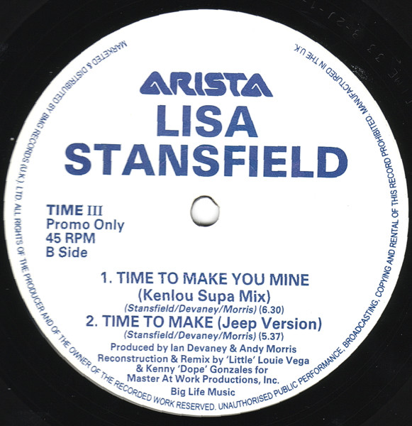 Lisa Stansfield - Time To Make You Mine - Used Vinyl Record 1 image 3