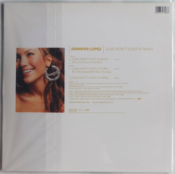 Jennifer Lopez - Love Don't Cost A Thing - Used Vinyl Record 12" image 2