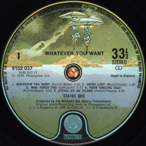 Status Quo - Whatever You Want - Used Vinyl Record image 3