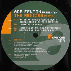 Ade Fenton - Presents: The Remixes (Part 1) - Used Vinyl Record 12" image 1