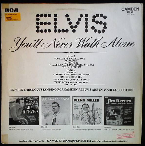 Elvis Presley - You'll Never Walk Alone - Used Vinyl Record image 2